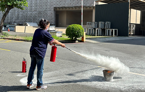 Fire drill training-fire extinguisher usage instructions